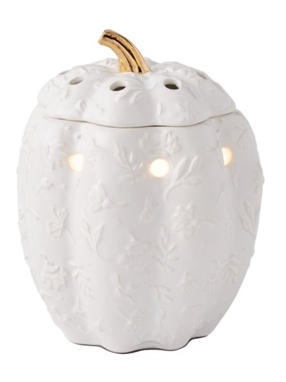 Pioneer Woman White Pumpkin Scented Wax Warmer Fall Thanksgiving Halloween New